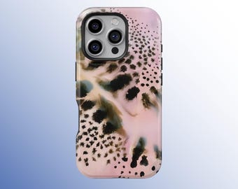 Funda de guepardo rosa, fundas con estampado de leopardo, fundas con animales salvajes, iPhone 17, 16, 15, 14, 13, 12 y 11 Pro Max, Samsung S25, S24 y S23 Ultra