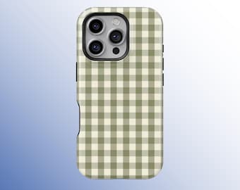 Classic Plaid Phone Case, Checkered Protective Case Compatible with iPhone 17 16 15 14 13 12 11 Pro Max, Samsung Galaxy S25 S24 S23 Ultra