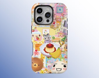 Kawaii Collage Phone Case Cute Aesthetic Japanese Phone Cover for iPhone 17 16 15 14 13 12 11 Pro Max, Samsung Galaxy S25 S24 S23 S22 Ultra