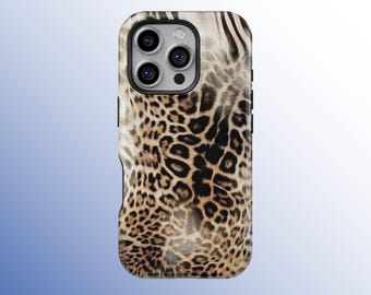 Leopard Print Phone Case, Animal Print Phone Cover, Leopard Y2K Phone Cases, iPhone 17 16 15 14 13 12 11 Pro Max, Samsung S26 S24 S23 Ultra