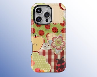 Ladybug Apple Theme Protective Case For iPhone 17 16 15 14 13 12 11 Pro Max, Samsung Galaxy S25 S24 S23 S22 Ultra, Trendy Design Phone Cover