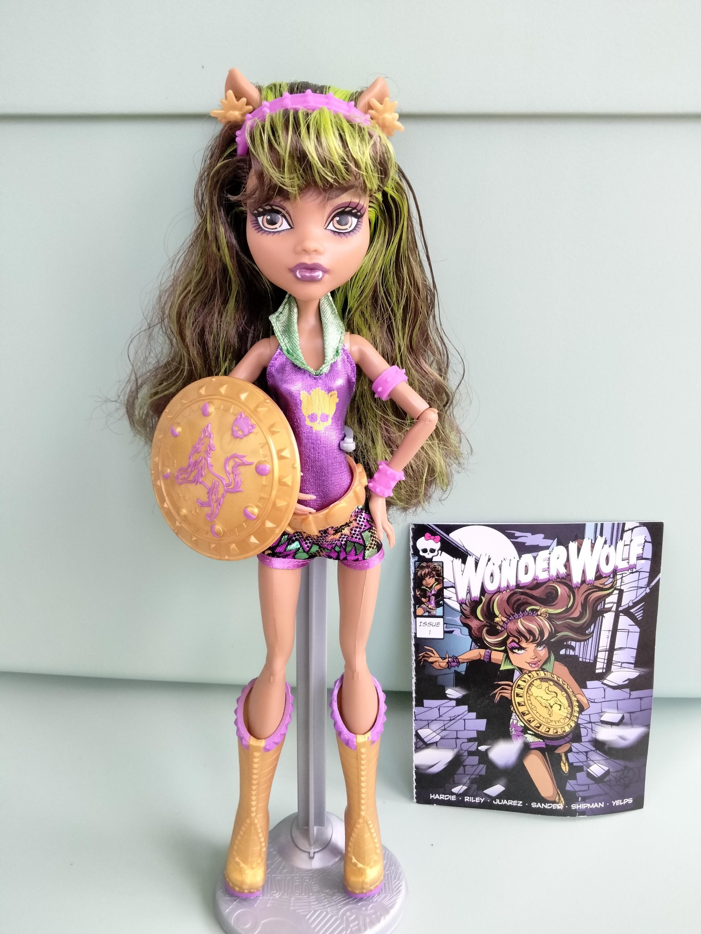 Original Monster High G1 Power Ghouls Wonder Wolf Clawdeen Wolf