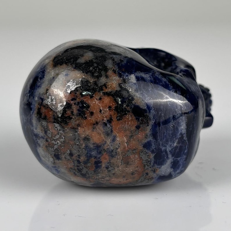 Sodalite Crystal Skull, 2 Inch Healing Crystal, Father's Day Gift, Calming Stone, Reiki Chakra Meditation Gift image 8