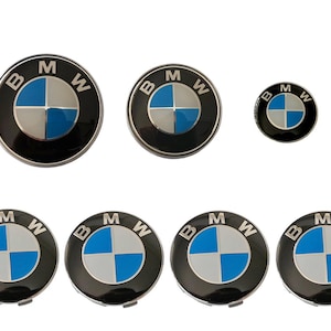 Emblem Set – 82mm 74mm 68mm 45mm OEM Badges for Hood, Trunk, Wheel, Steering | E Series Replacement Logo Kit bonnet boot rear front