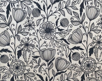 Flower Doodle - Underglaze Transfer Sheet