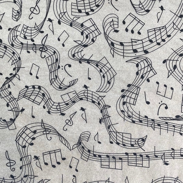 Notas musicales - Hoja de transferencia Underglaze - Usted elige el color