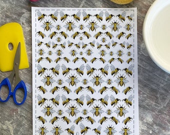 Just Bees - Overglaze Decal Sheet