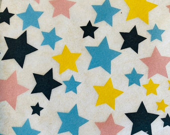 Multi Colored Stars - Underglaze Transfer Sheet