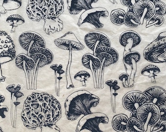 Mushrooms Natural - Underglaze Transfer Sheet - You Choose Color