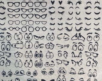 Googly Eyes - Underglaze Transfer Sheet - Black