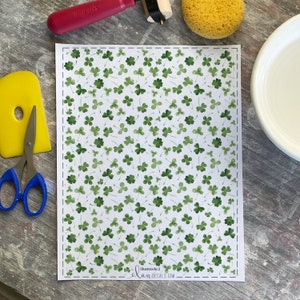 Shamrocks 2 - Hoja de calcomanías sobreglaseada