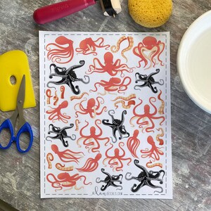 Octopus - Foglio di decalcomanie per smalto