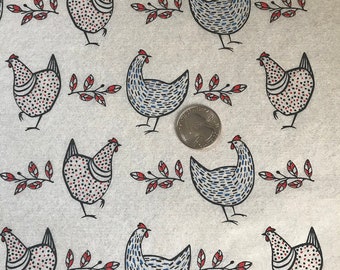 Chickens - Underglaze Transfer Sheet - black/red/blue
