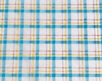 Spring Plaid - Underglaze Transfer Sheet - Turquoise / Pink / Yellow