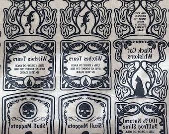 Apothecary Labels - Underglaze Transfer Sheet