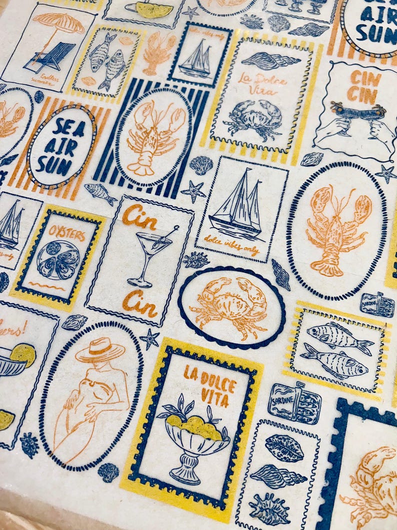 Italian Summer - Underglaze Transfer Sheet image 5