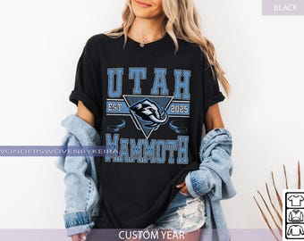 Comfort Colors® Utah Mammoth Hockey T-Shirt, Game Day Mammoth Shirt, Soft Vintage Hockey T-Shirt