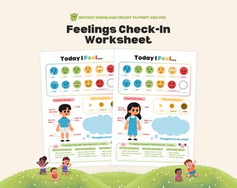 感情チェックインワークシート：子どもの感情知能（PDF）