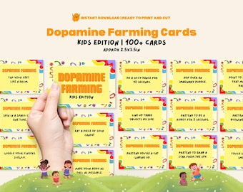 Karty do nauki o dopaminie dla dzieci, karty do resetowania ADHD, karty do regulacji emocji, potrzeby sensoryczne, materiały do druku dotyczące autyzmu, zasoby AuDHD, hodowla dopaminy