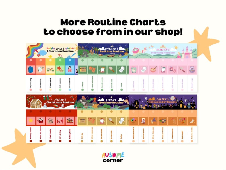 Rainbow Routine Chart Editable Flip Chart Toddler Morning Bedtime ...