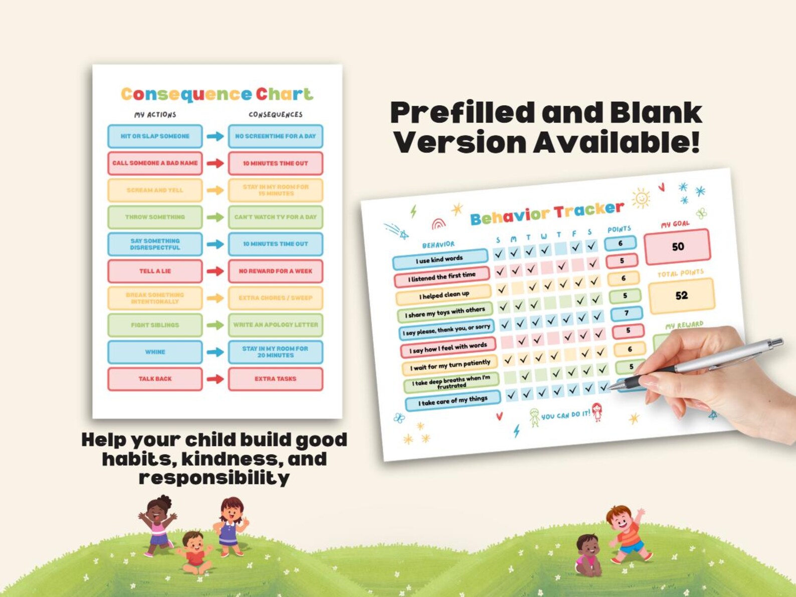 Kids ADHD Printables Executive Function Bundle Planner Checklist ...