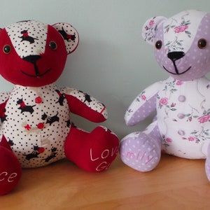 Memory Bear Keepsake Bereavement Bear Personalised UK loved ones clothing Teddy Free Postage image 6