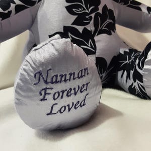 Memory Bear Keepsake Bereavement Bear Personalised UK loved ones clothing Teddy Free Postage image 18