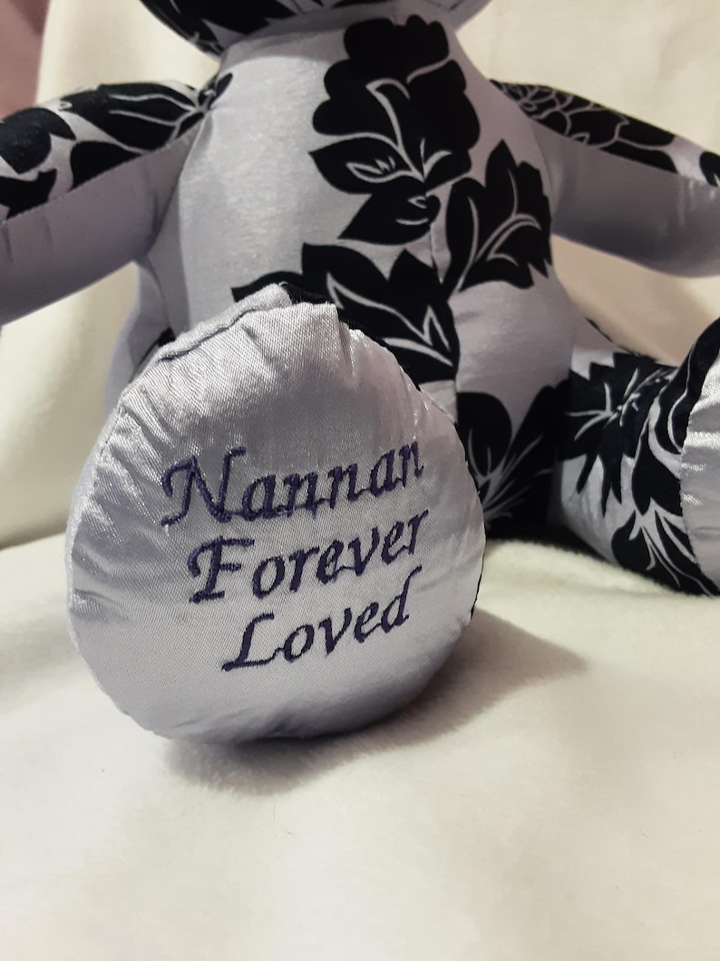Memory Bear Keepsake Bereavement Bear Personalised UK loved ones clothing Teddy Free Postage image 18