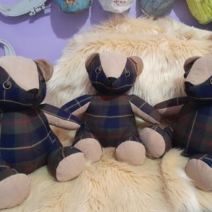 Memory Bear Keepsake Bereavement Bear Personalised UK loved ones clothing Teddy Free Postage image 20