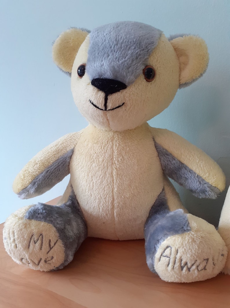 Memory Bear Keepsake Bereavement Bear Personalised UK loved ones clothing Teddy Free Postage image 2