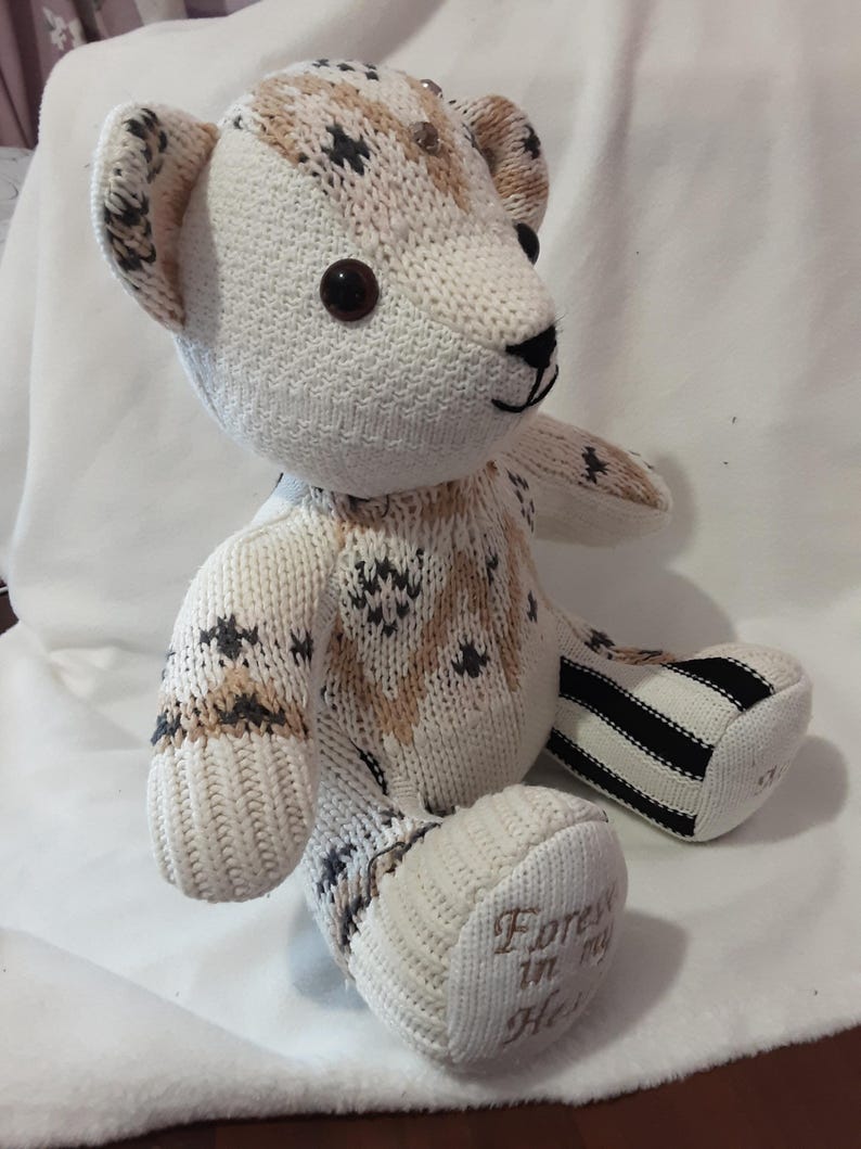 Memory Bear Keepsake Bereavement Bear Personalised UK loved ones clothing Teddy Free Postage image 16