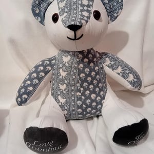 Memory Bear Keepsake Bereavement Bear Personalised UK loved ones clothing Teddy Free Postage image 9