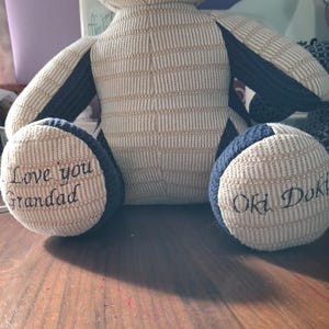 Memory Bear Keepsake Bereavement Bear Personalised UK loved ones clothing Teddy Free Postage image 12