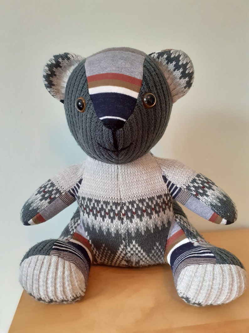 Memory Bear Keepsake Bereavement Bear Personalised UK loved ones clothing Teddy Free Postage image 1