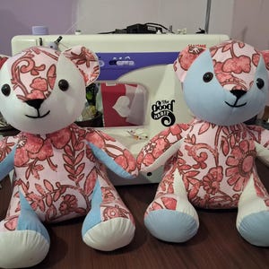 Memory Bear Keepsake Bereavement Bear Personalised UK loved ones clothing Teddy Free Postage image 13