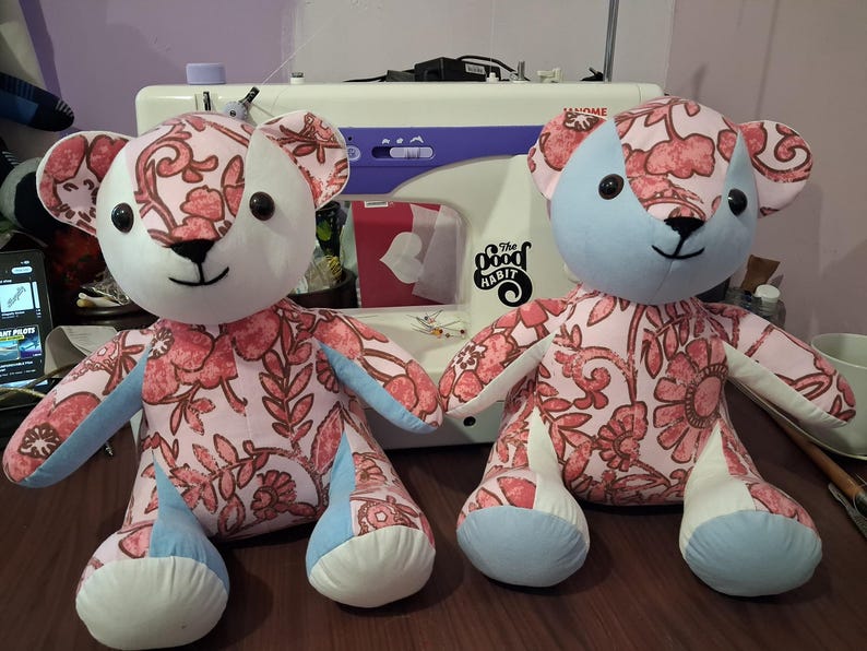 Memory Bear Keepsake Bereavement Bear Personalised UK loved ones clothing Teddy Free Postage image 13
