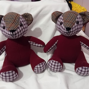 Memory Bear Keepsake Bereavement Bear Personalised UK loved ones clothing Teddy Free Postage image 10
