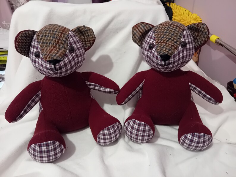 Memory Bear Keepsake Bereavement Bear Personalised UK loved ones clothing Teddy Free Postage image 10