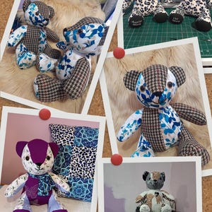 Memory Bear Keepsake Bereavement Bear Personalised UK loved ones clothing Teddy Free Postage image 11