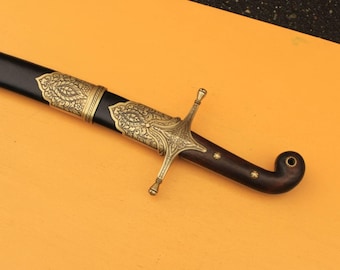 Espada otomana hecha a mano, Shamshir islámico con vaina, regalo para él