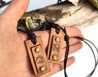Zodiac Leather Necklace: A Quiet Astrology Talisman, Handcrafted Minimalist Pendant