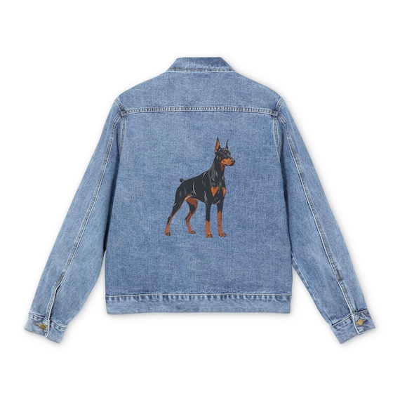 Clothing Jacket Rottweiler Denim Jacket Custom Dog Lover Denim