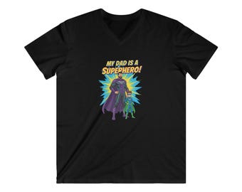 T-shirt heren superheld vader, vaderdagcadeau, kleding vader, shirt stripliefhebber, leuk T-shirt voor vaders, cadeau voor vader