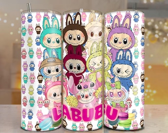 Pink Cartoon Tumbler Wrap: 20oz Skinny Tumbler PNG (Digital Download)