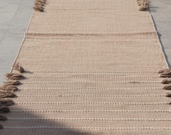 Handwoven Organic Cotton Yoga Mat, Herbal Infused Meditation Rug