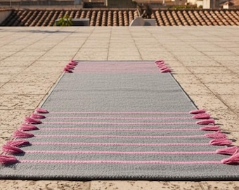 Herbal Cotton Yoga Mat – Handwoven, Eco-Friendly, Anti-Slip