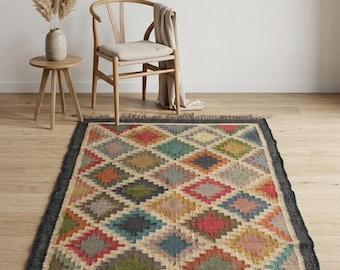 Hand Braided Colorful Runner Cotton Rug, Handmade Eco friendly Hallway Decor Large Runner, Bohemian Area Rug, Boho Home Decor