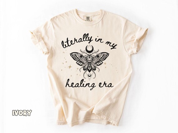 Self Growth Gift, Healing Era Shirt, Moth Graphic Tee, Spiritual Shirt