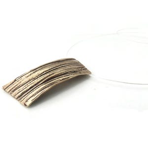 Bronze Pendant with Organic Texture, Handmade Sculptural Necklace, Warm Tone Minimal Jewelry, Contemporary Bronze Jewelry Gift