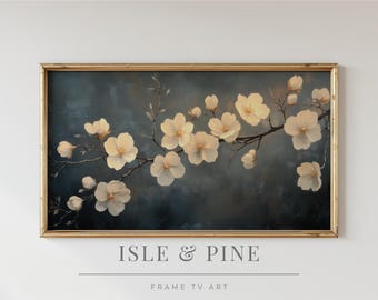 Moody Vintage Botanical Frame TV Art, Floral Vintage Botanical Wall Decor, Antique Wildflower Neutral Screensaver, Digital Download 249